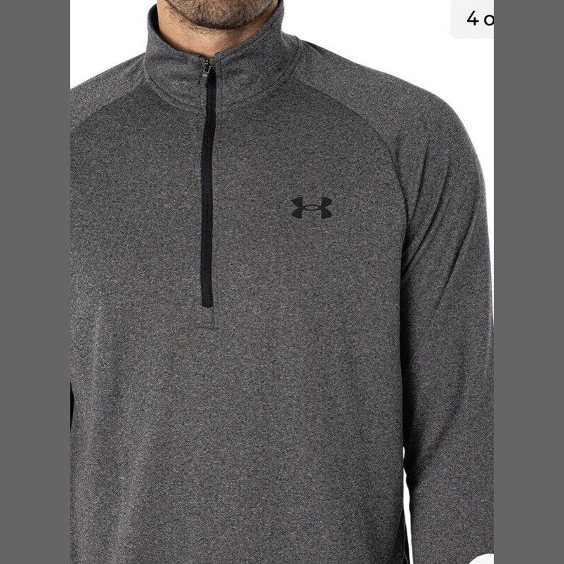 Under Armour Men's 2.0 UA Tech Half-Zip Pullover -Heather/Black E0301- Small