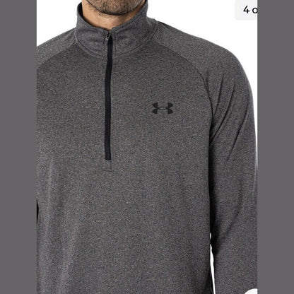 Under Armour Men's 2.0 UA Tech Half-Zip Pullover -Heather/Black E0301- Small