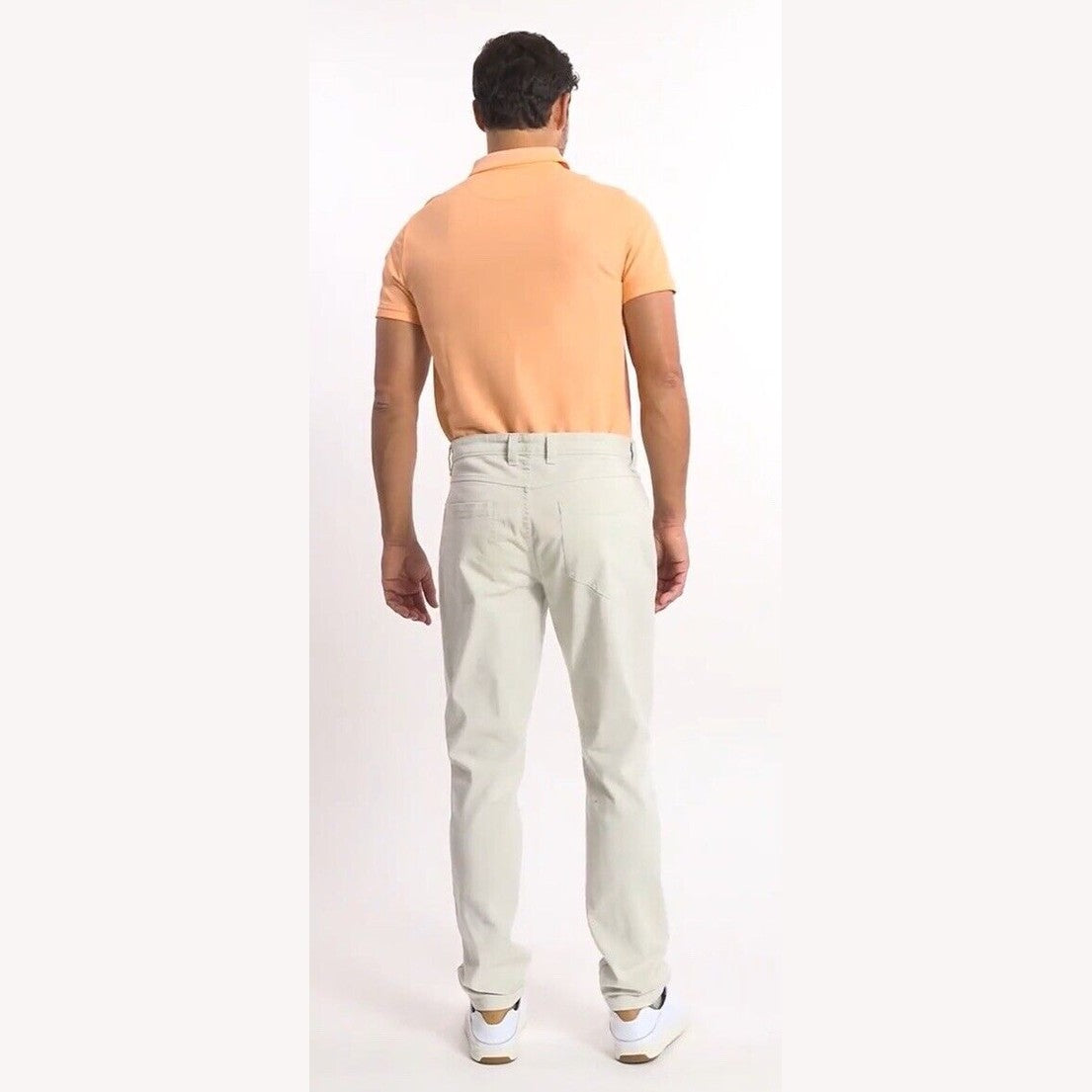 IZOD Men’s Saltwater 5-Pocket Straight Leg Pants - Silver Birch - 34W 32L