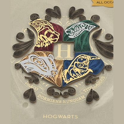 2 PopCraft Card High Quality Quilling HARRY POTTER HOGWARTS Blank inside $13.50