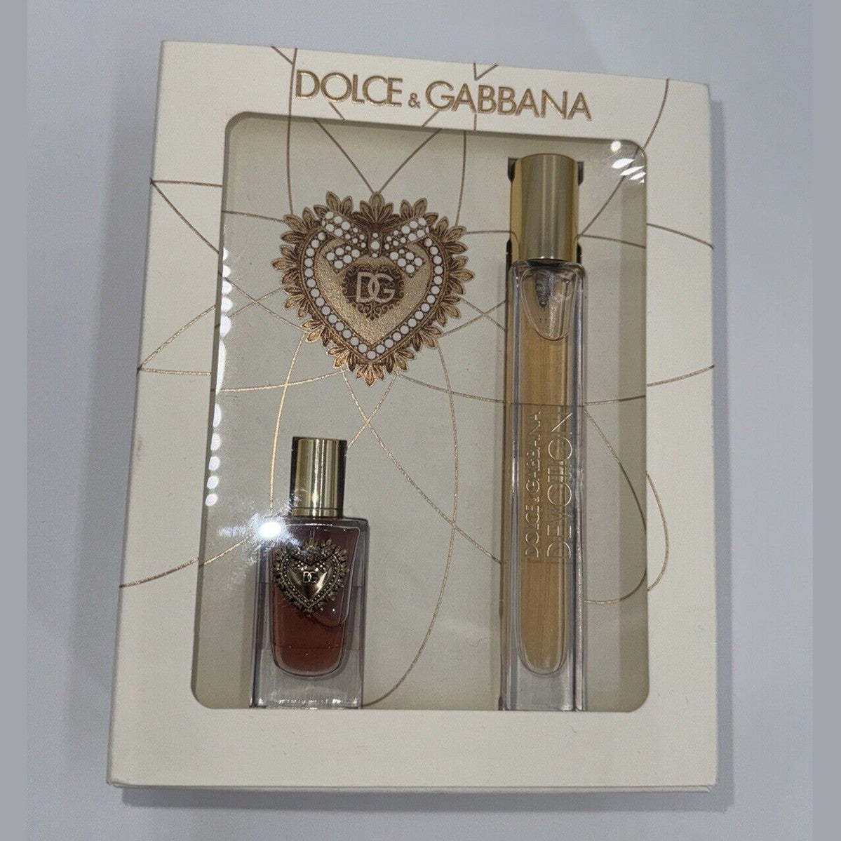 New 2PC Dolce & Gabbana Devotion Eau de Parfum Mini Set (0.33 oz+ 0.17 oz)