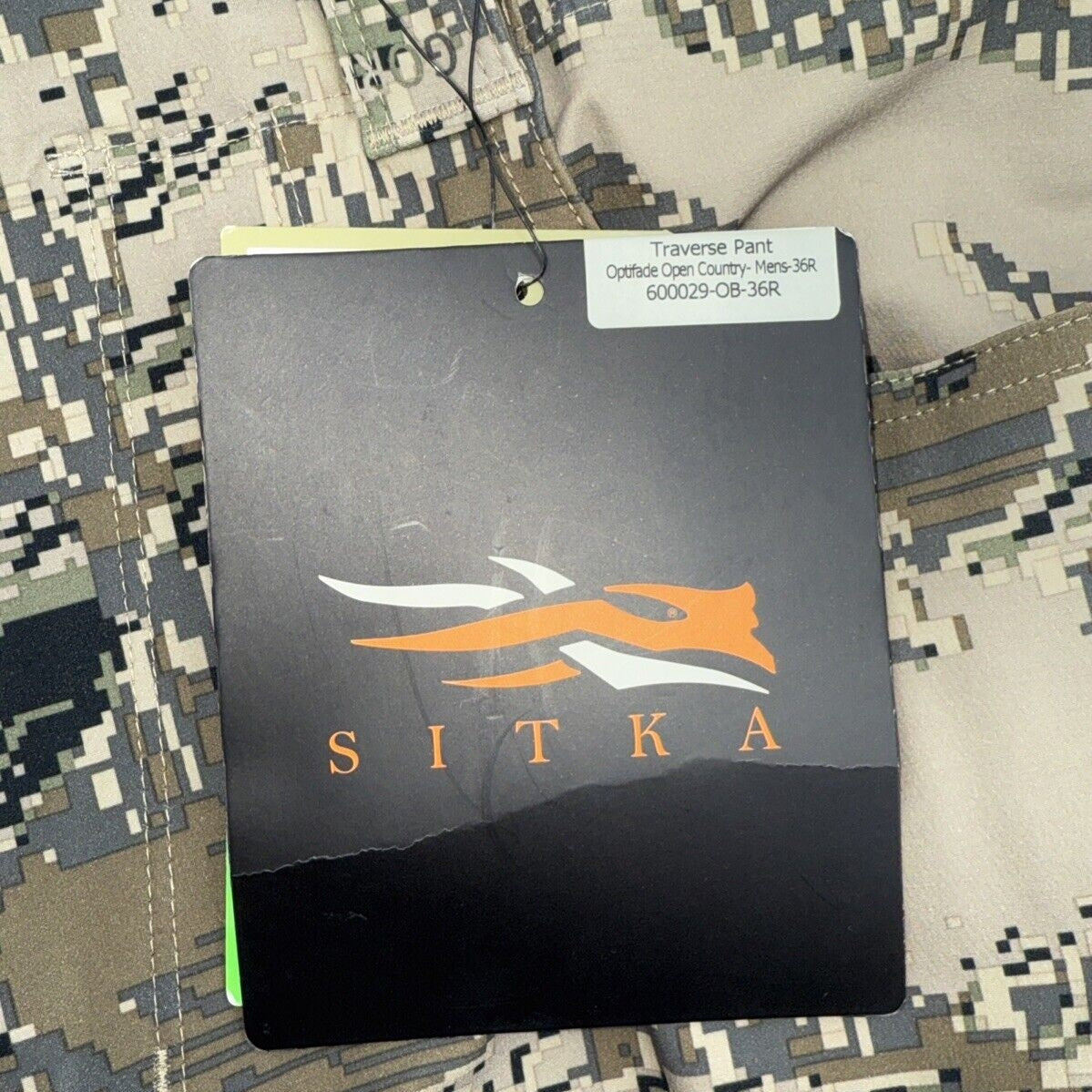 Sitka Men’s Traverse Pant  600029-OB 36R -Open Country-Size: 36R-New $159