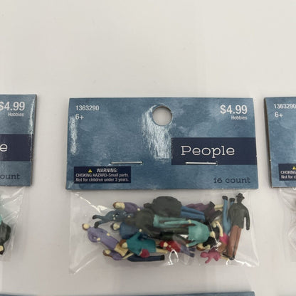 6 Pack Lot Of Mini Figures From Hobby Lobby- 3 People, 1 Float, 2 Farm- Deal!