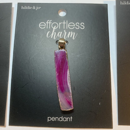 Lot Of 3 Hildie Jo Pendant effortless Charm - Various Precious Stones Pendants