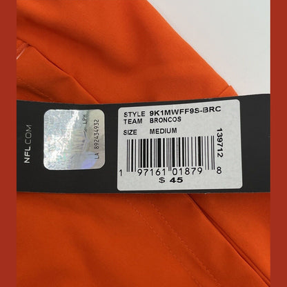$45 NFL Team Apparel Men’s Denver Broncos  Shorts Workout Football-Orange-Medium