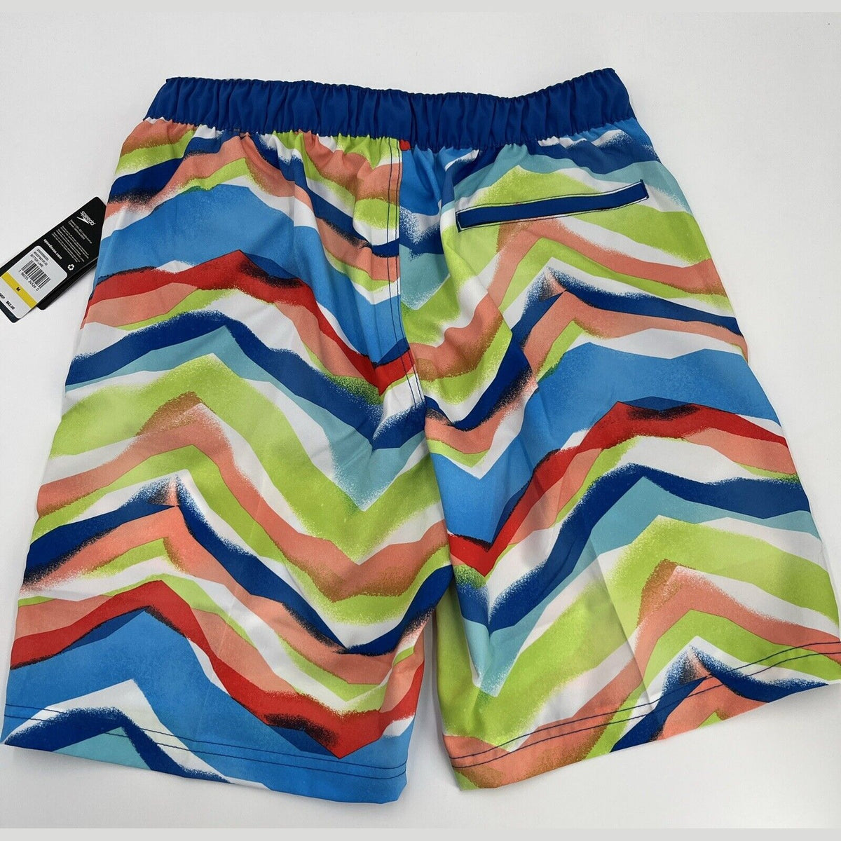 $62 Speedo Men’s Bondi 9""  Comfort Stretch Lined Boardshorts-Multi-Medium-New