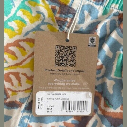 Patagonia Women’s Funhoggers Pants - Lago Blue- Large - MSRP $99