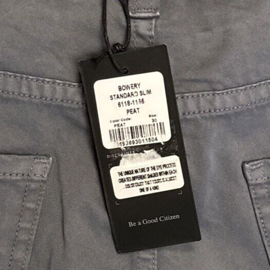 $228 Citizens Of Humanity Men’s Bowery Standard Slim Luxury Jeans-Grey- 30Wx32L