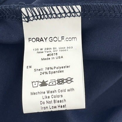 Foray Golf Women’s Zip front sleeveless Polo Shirt-Navy- Small-NEW Tag $130
