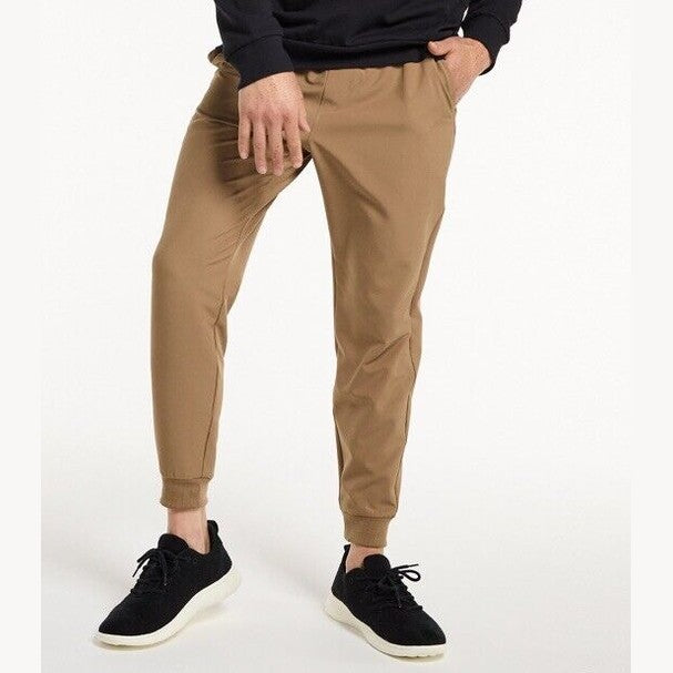 FLX Men’s Dynamic Slim Jogger Pants- Small - Wood Bridge - NWT Retail $60