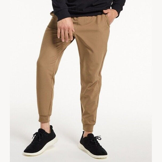 FLX Men’s Dynamic Slim Jogger Pants- Small - Wood Bridge - NWT Retail $60