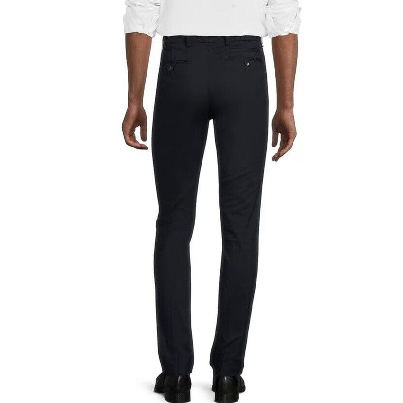 Murano Men’s Evan Extra Slim Fit Flat Front Dress Pants-Black- 29W 29L