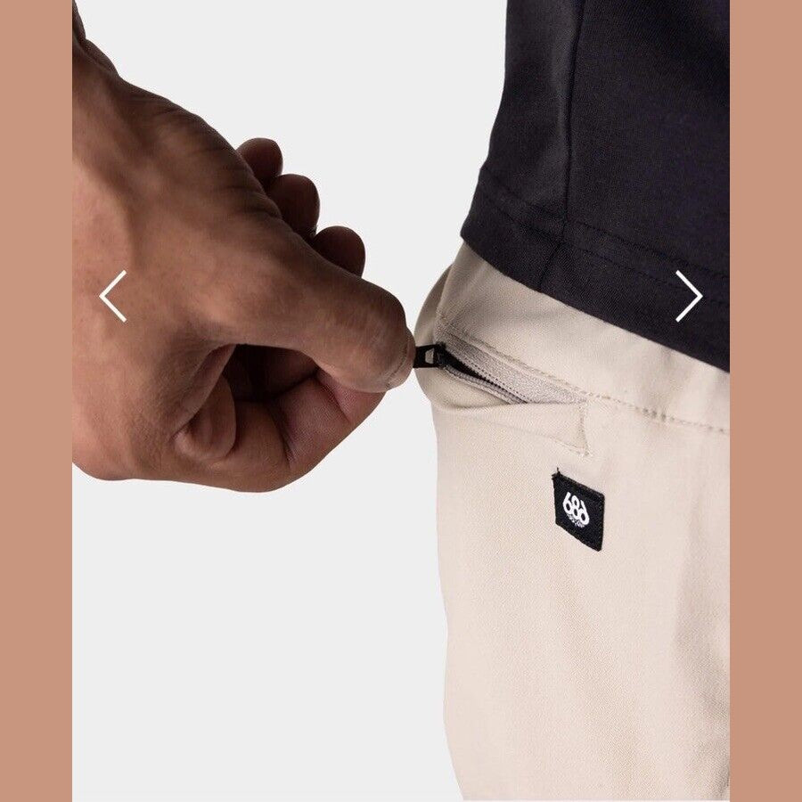 $75 - 686 Everywhere Men’s Stretch Jogger Pants Slim Fit - Putty Beige - Large