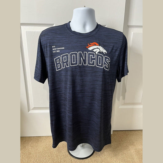 Nike Men’s Denver Broncos Micro T Shirt NFL - Blue/Orange-Medium-New Tag $40