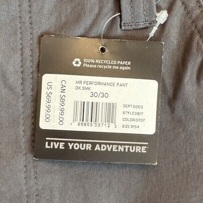 Eddie Bauer Men’s Straight Fit Performance Pants- Dark Smoke - 30Wx30L