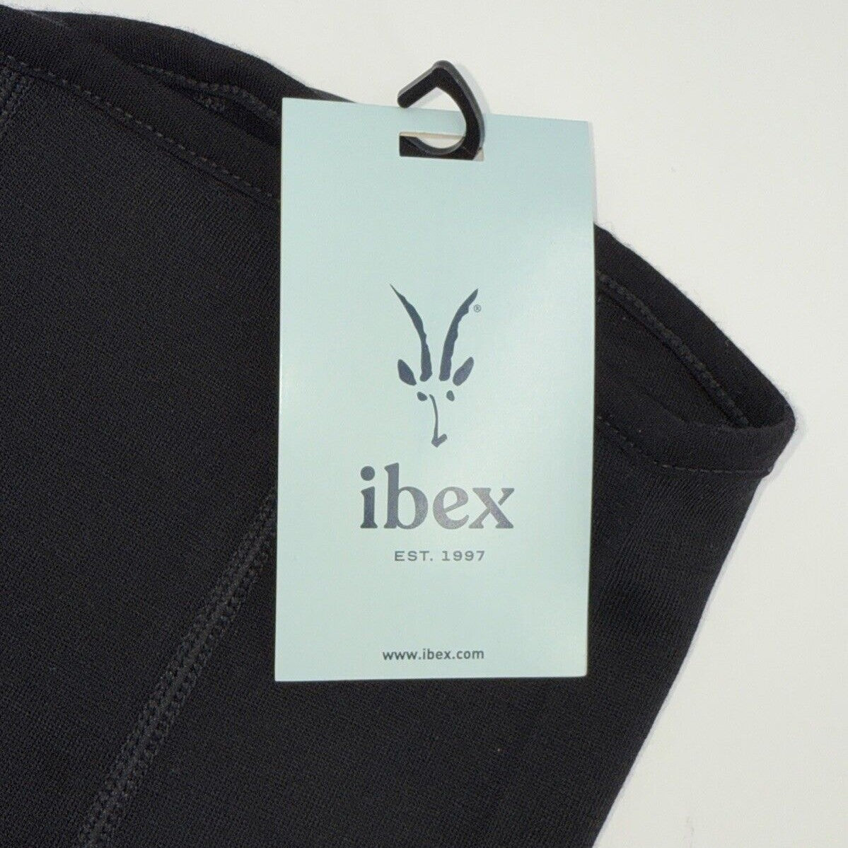 $60 Ibex Neck/Face Gaiter 100% Merino Wool Breathable Unisex-  Black- New Tags