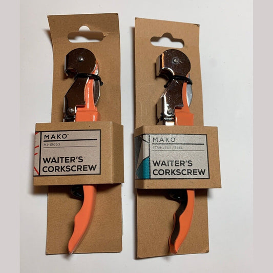 Lot Of 2 Mako Two-Step Waiter's Corkscrew - Colors: 2 Peach Pastel  - NEW