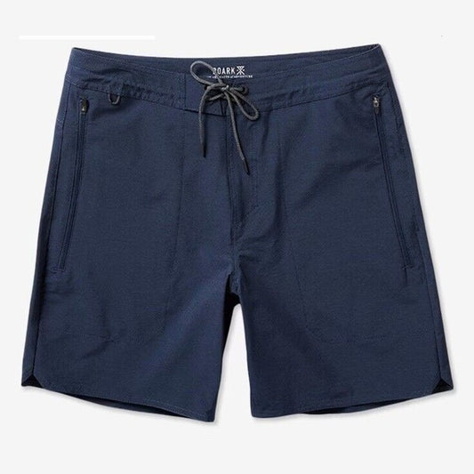 $75 Roark Men’s Layover Trail 3.0 Hybrid Shorts -Navy Blue- Size: 30W- New Tags
