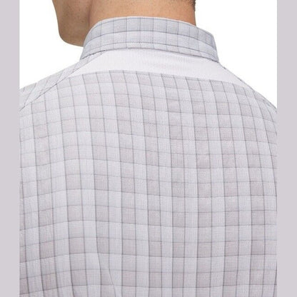 $55 Under Armour Men's Plaid UA Tide Chaser 2.0 Button Front Shirt-Grey-Medium