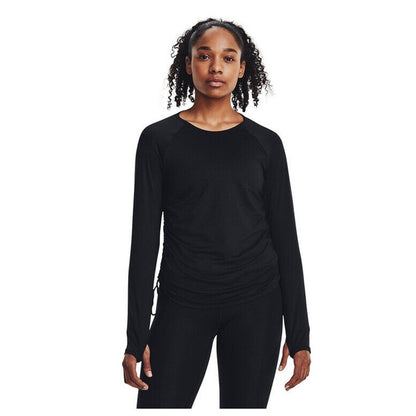 Under Armour Women's Motion Longline Cinch Side Shirt 1379179-Black-Medium-$45