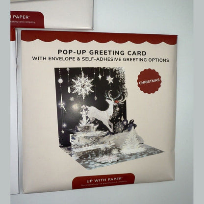 Up With Paper Lot Of 3 Holiday Pop-Up Christmas Cards- Combo - ($30) Great Deal!