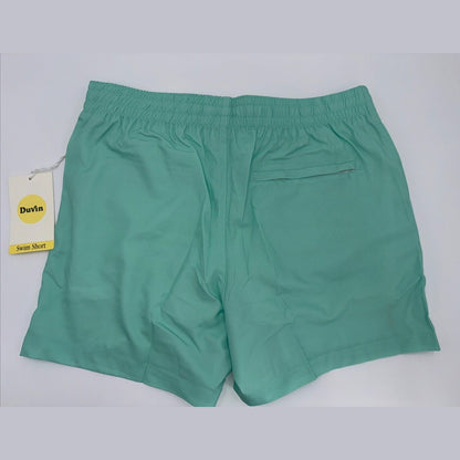 $65 Duvin Design Men's Palm Swim 4” Trunk Shorts - Green -Size: Medium-NEW