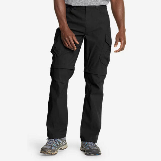 Eddie Bauer Men’s Convertible Rainier Hiking Cargo Pants -Black- 34W 32L-New Tag