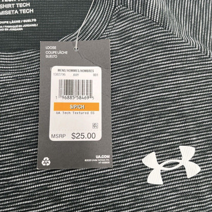 Under Armour Men's Textured Tech Lightweight T Shirt- Grey - Small- New Tag
