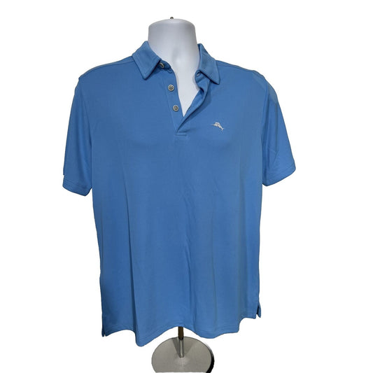 $100 Tommy Bahama Men’s Sandhills Polo Shirt Short Sleeve -Blue-Small -New Tags
