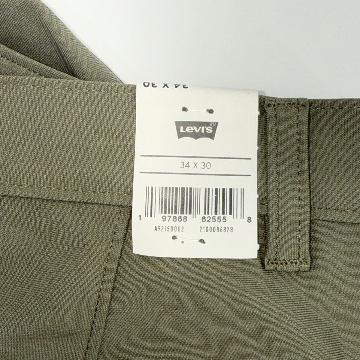 $69 Levi’s Men’s XX Chino Standard Tech Pants- Olive Green- 34W x 30L- New Tags