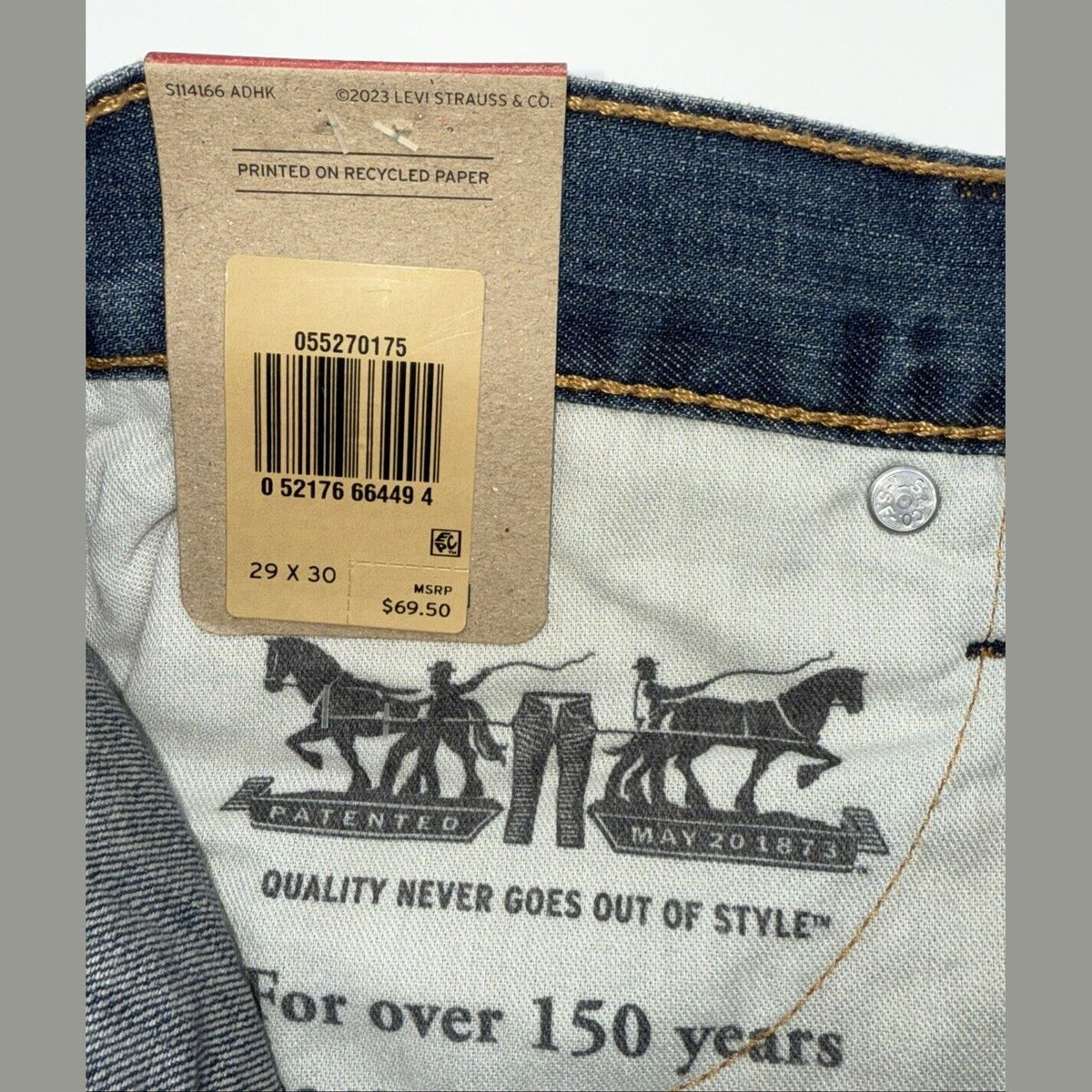 $69 Levi’s Men’s 527 Standard Bootcut Jeans -Chipped Blue- 29W x 30L- New Tags