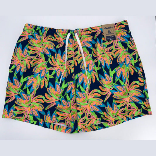 $70 Chubbies The Ocean Flowers 5.5" Inseam Swim Trunks-Multi -2XLarge -New Tag