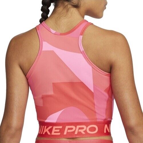Nike Women's Pro Dri-FIT Cropped Training Tank Top - Bright Crimson- XL