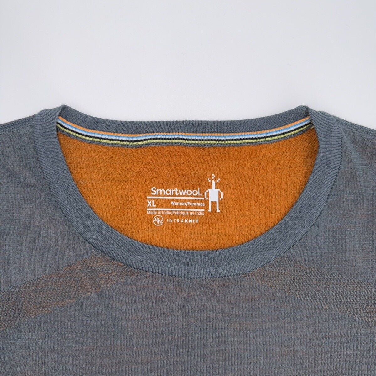 $130 Smartwool Women’s Intraknit Activ Merino Base Layer Top-pewter Blue-XLarge