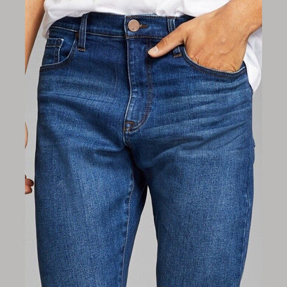 And Now This Men's Core Grant Slim-Fit Stretch Jeans - Med Blue- Size 29W