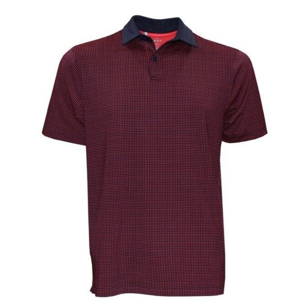 $78 Under Armour Golf Men's T2 Half Moon Polo Shirt- Navy/Orange- Medium-New Tag