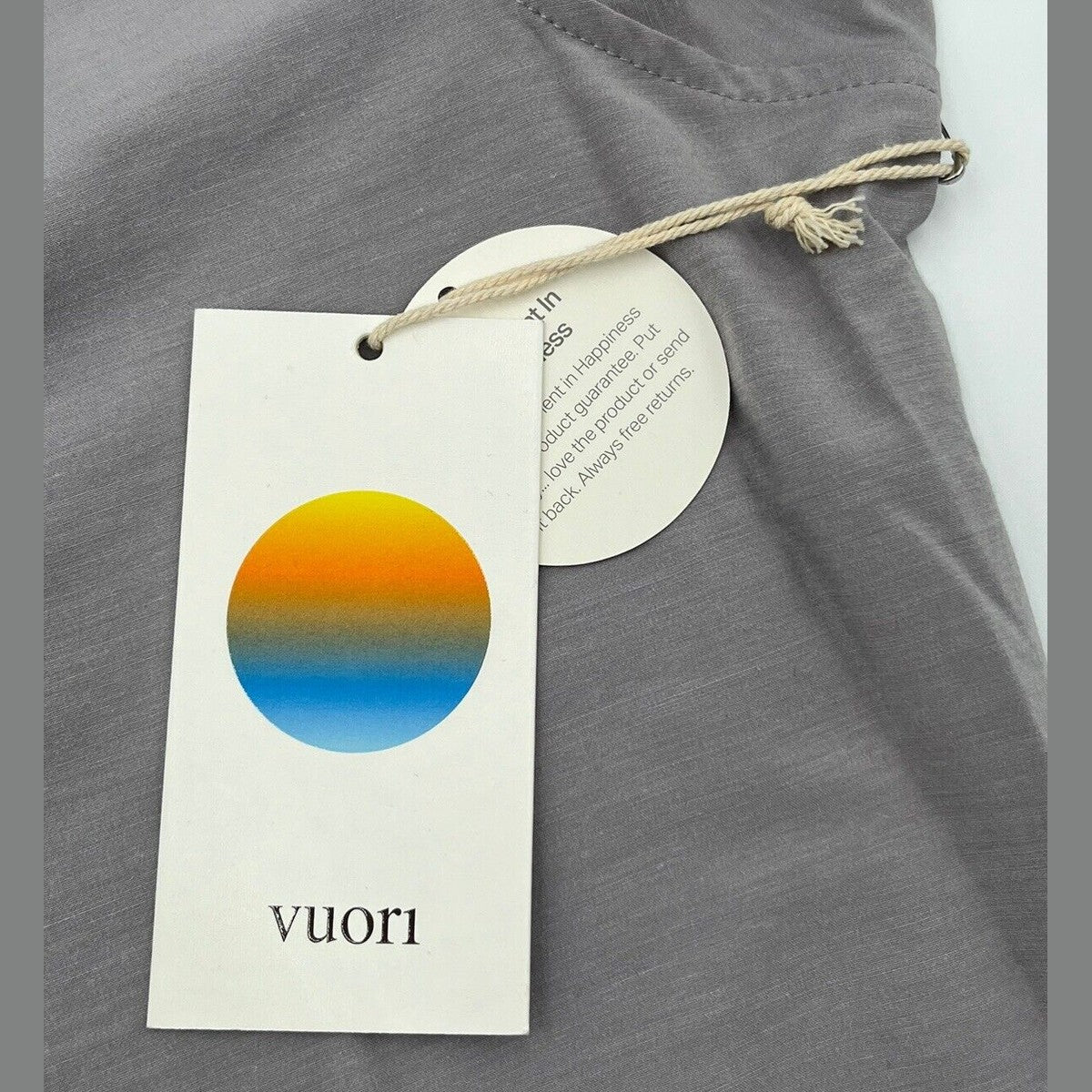 Vuori Men’s Bridge Button Down Long Sleeve Shirt -Fog Grey-Small-*New* Tag $98