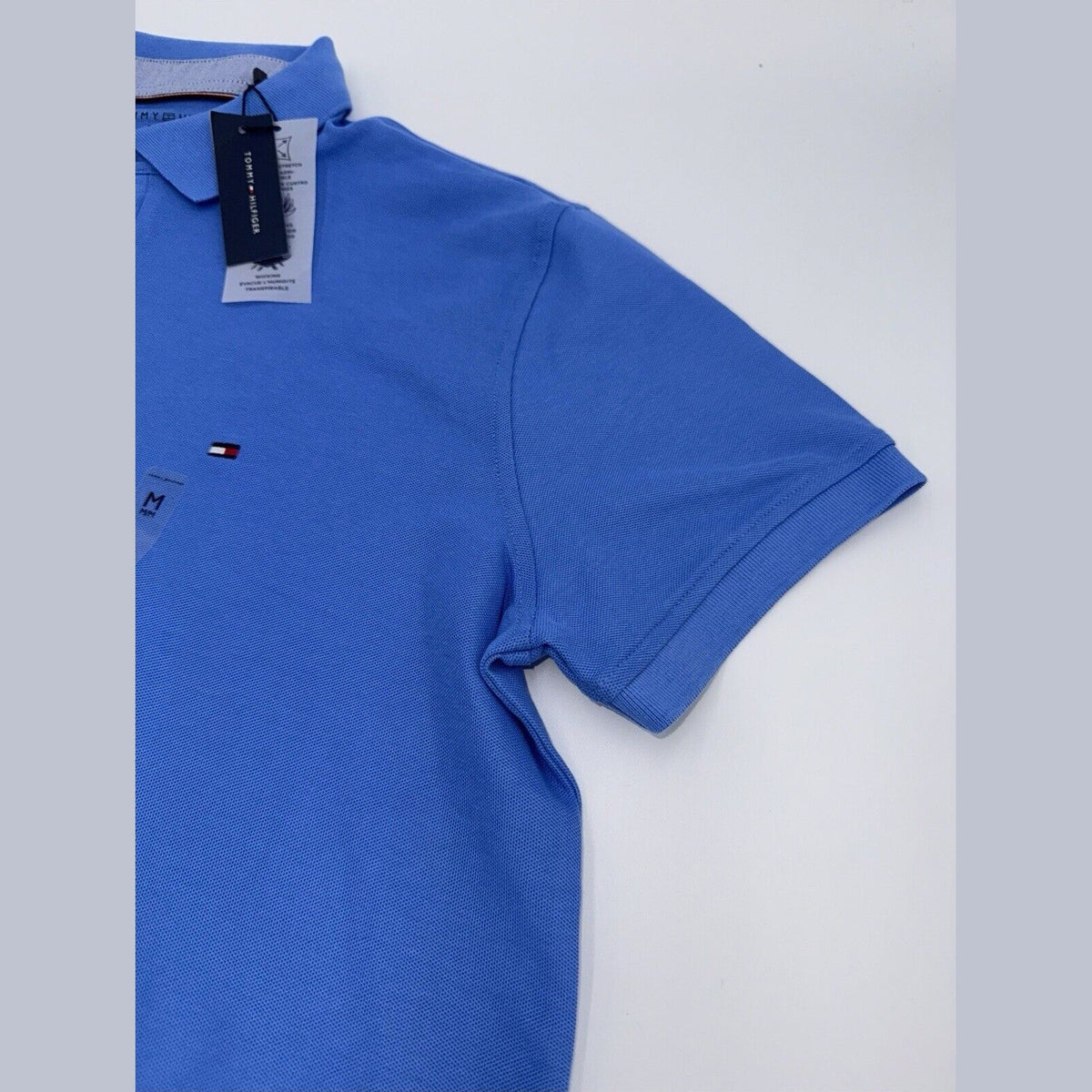 Tommy Hilfiger Men’s Justin Reg Fit Polo Shirt - Sky Blue - Medium - MSRP $64.50