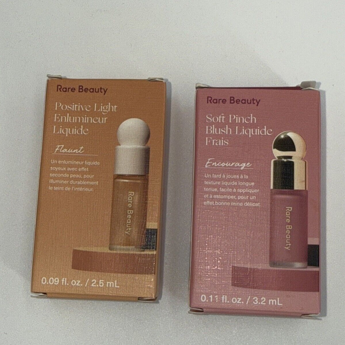 2 Count-Rare Beauty Selena 1 Encourage 1 Flaunt Soft Pinch Blush Mini 0.11 fl oz