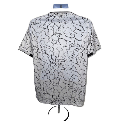 $104 KJUS Men’s Spot Printed Polo Shirt - White/ Black -Medium- New Tag