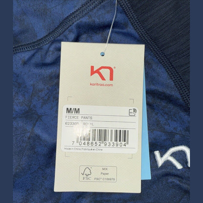$100 Kari Traa Women’s Fierce Pants Tights- Royal Blue - Medium- New With Tags