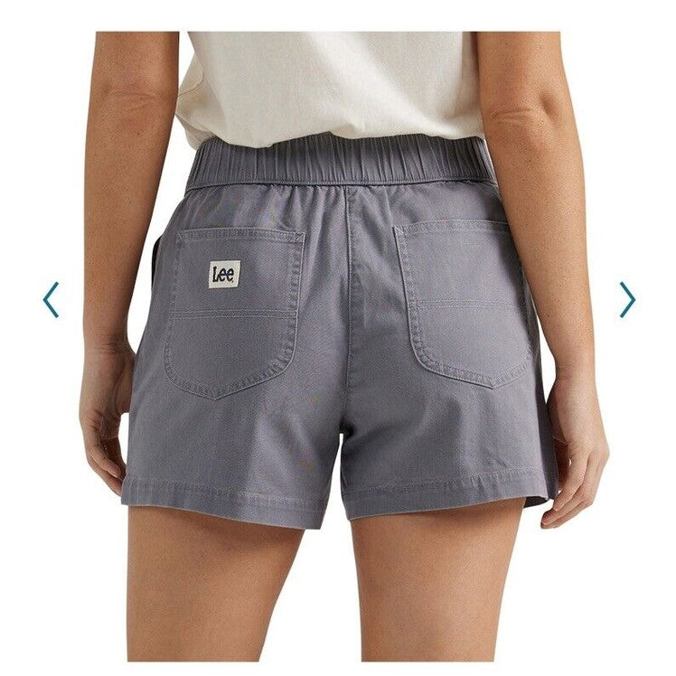 Lee Women's Ultra Lux High-Rise Pull-on Utility Shorts-Olive Night-6 Medium-New