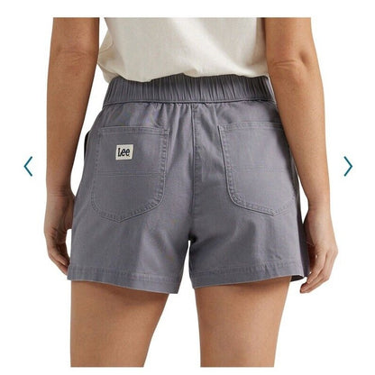 Lee Women's Ultra Lux High-Rise Pull-on Utility Shorts-Olive Night-6 Medium-New