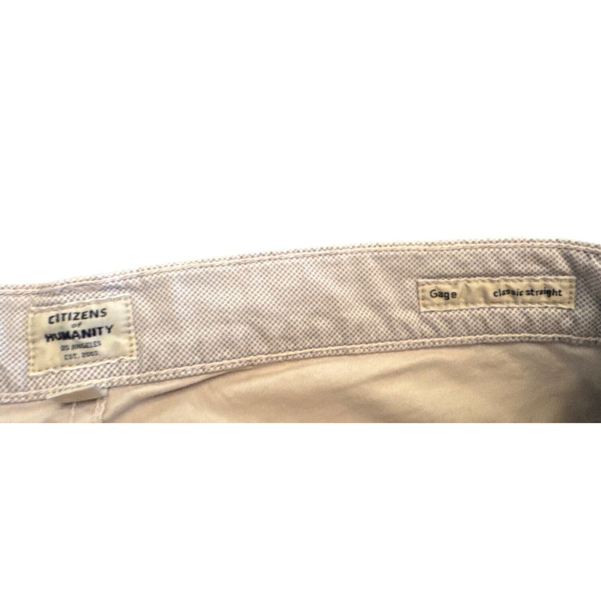 $228 Citizens Of Humanity Men’s Gage ClassicLuxury Pants Jeans- Mist Dot-30Wx32L
