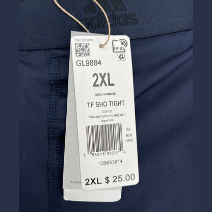 Adidas Men’s Techfit Aeroready Training Tights Compression Shorts-Navy-2XLarge