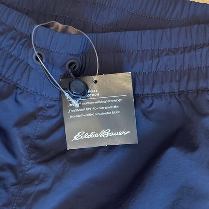 $90 Eddie Bauer Women's Mountain Crinkle Crop Pants-Atlantic Navy- Medium