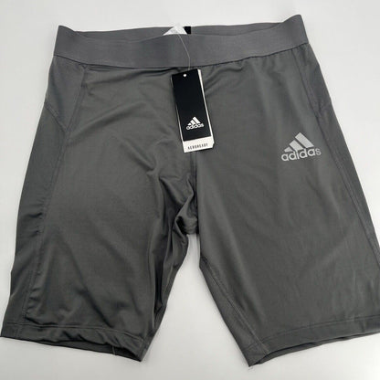 Adidas Men’s Techfit Aeroready Training Tights Compression Shorts-Grey-2XLarge