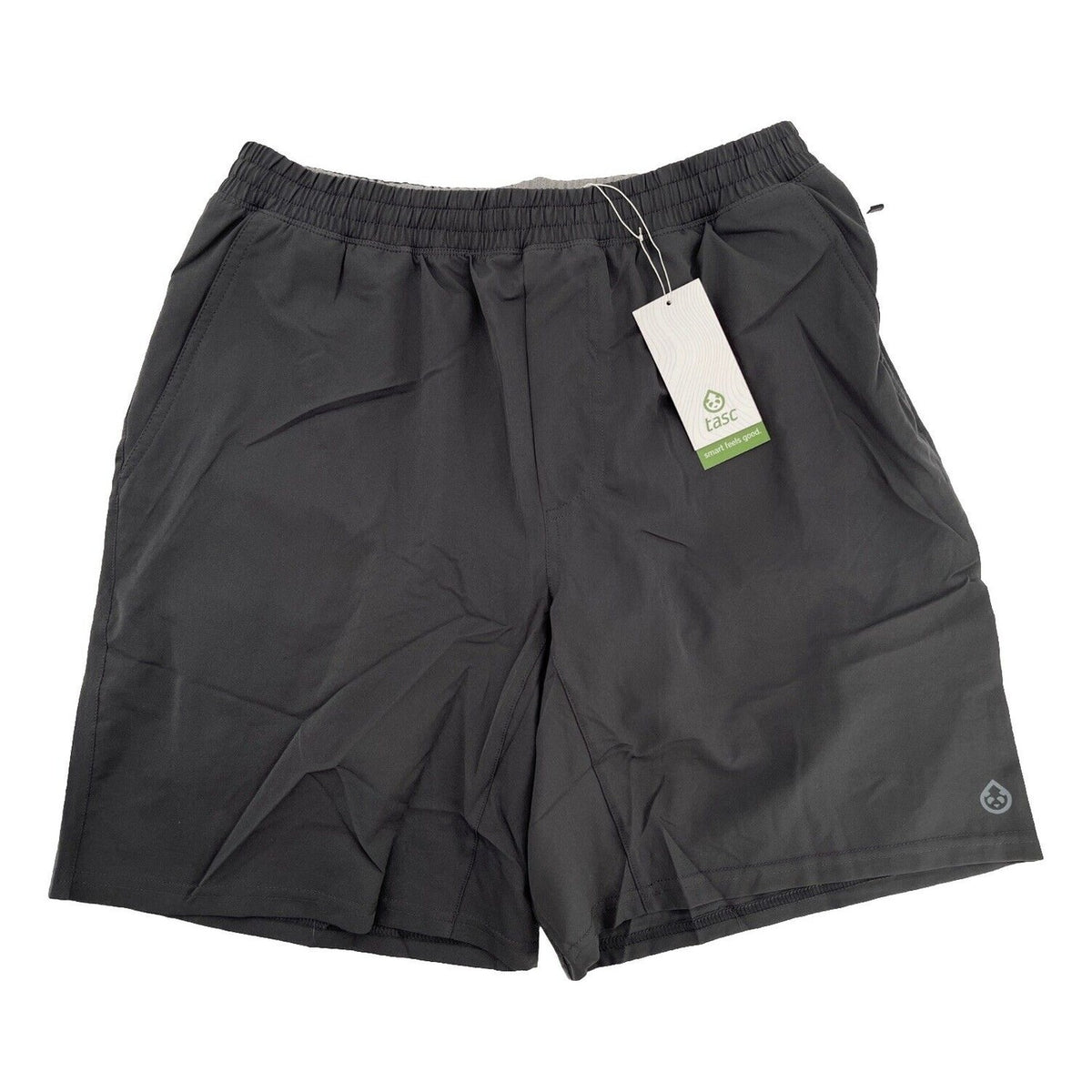 $64 Tasc Men's Weightless Recess 8" Tech Shorts-Dark Alloy Grey- Small-New Tag
