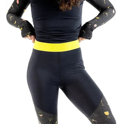 Wild Rye Women’s Jane Lite Crop Base Layer Leggings-Color Happy Hour-Size: 10