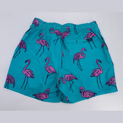 $70 Chubbies The Beach Retreat 5.5" Inseam Swim Trunks-Aqua/Pink -Small -New Tag